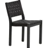 Artek Aalto chair 611, black - black webbing