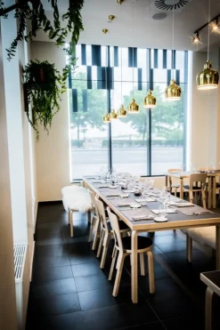 Artek Aalto chair 66, black linoleum