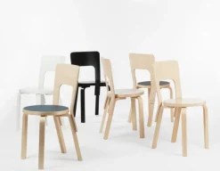 Artek Aalto chair 66, lacquered black