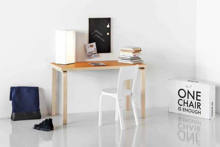 Artek Aalto chair 66, lacquered white