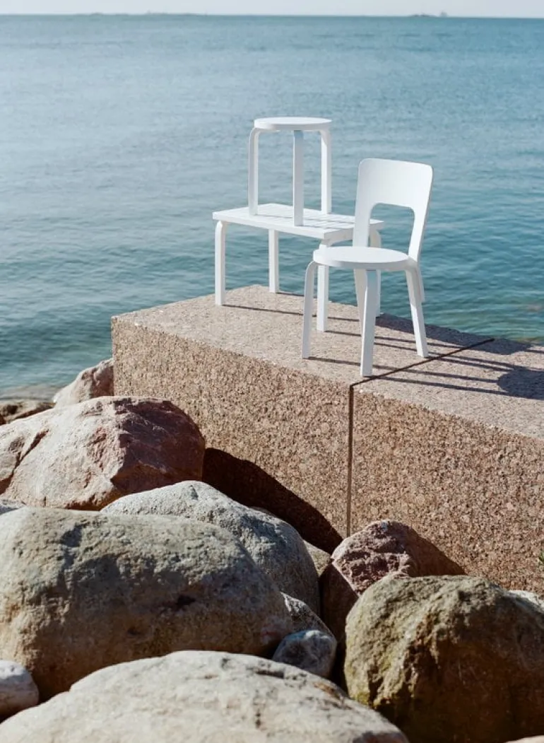 Artek Aalto chair 66, lacquered white