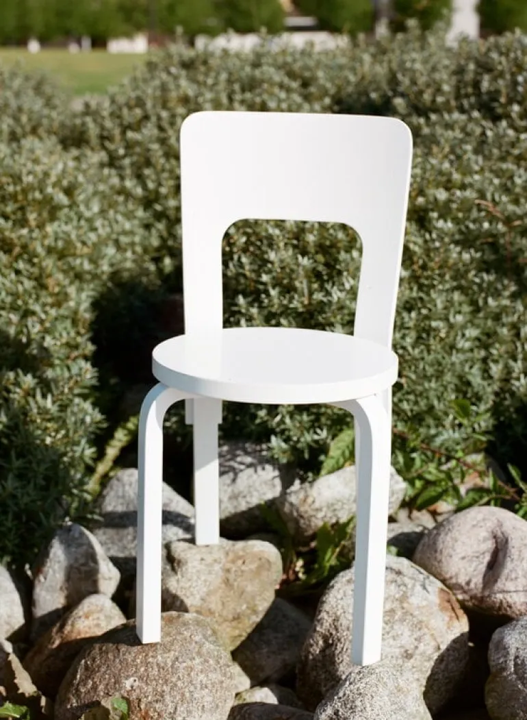 Artek Aalto chair 66, lacquered white