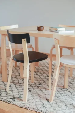 Artek Aalto chair 69, white laminate