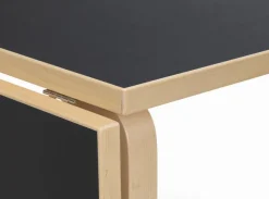 Artek Aalto foldable table DL81C, birch - black linoleum