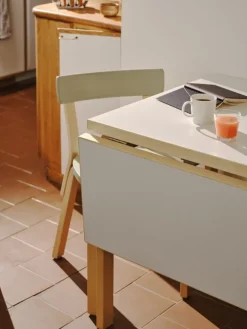 Artek Aalto foldable table DL81C, birch - white laminate