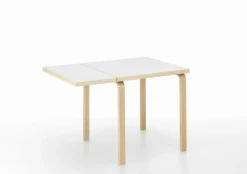 Artek Aalto foldable table DL81C, birch - white laminate