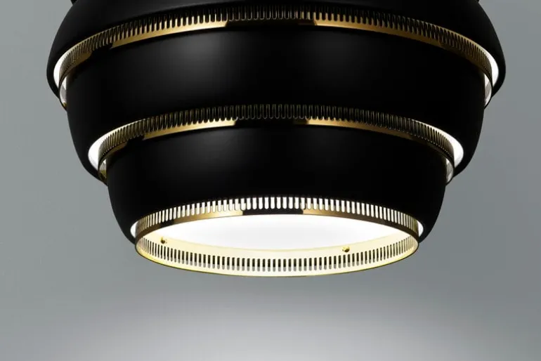 Artek Aalto pendant A331 "Beehive", black - brass