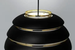 Artek Aalto pendant A331 "Beehive", black - brass