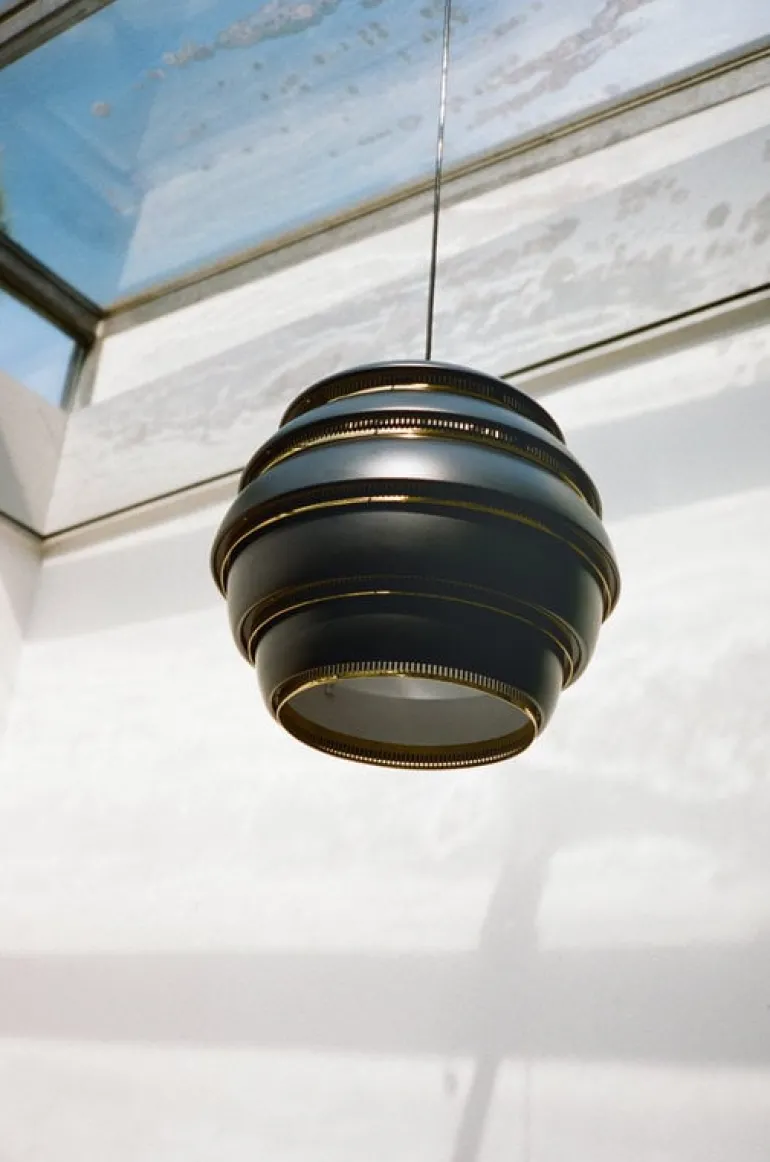 Artek Aalto pendant A331 "Beehive", black - brass