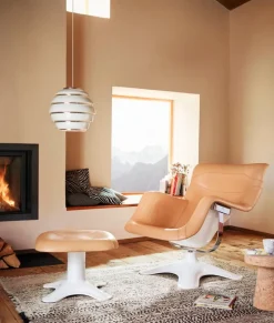 Artek Aalto pendant A331 "Beehive", white - brass