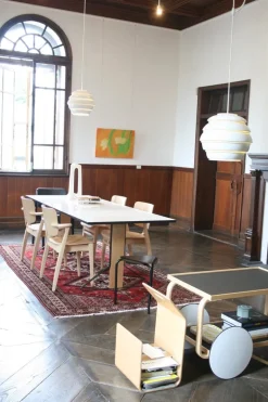 Artek Aalto pendant A331 "Beehive", white - brass