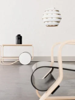 Artek Aalto pendant A331 "Beehive", white - brass