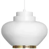 Artek Aalto pendant lamp A333 "Turnip", white - brass