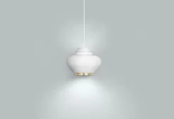 Artek Aalto pendant lamp A333 "Turnip", white - brass