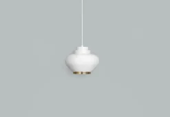 Artek Aalto pendant lamp A333 "Turnip", white - brass