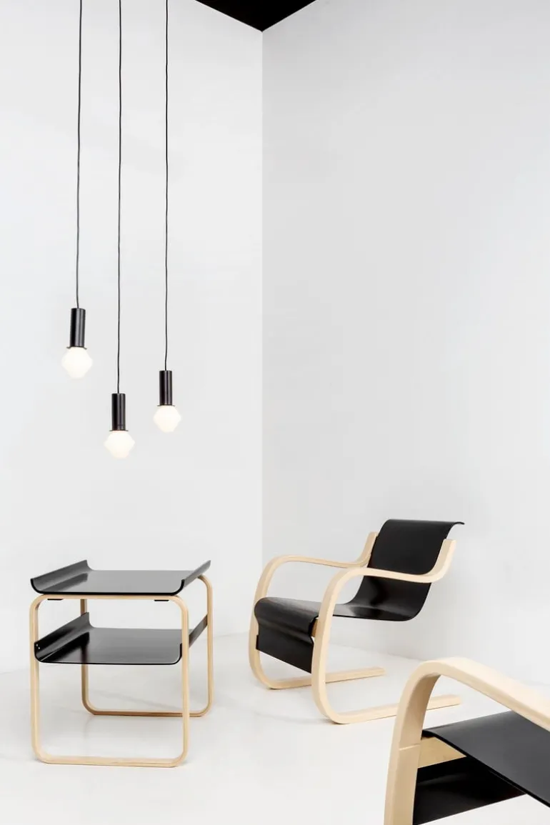 Artek Aalto side table 915, black - birch