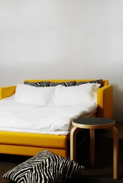 Artek Aalto stool 60, black linoleum - birch