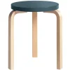Artek Aalto stool 60, blue - birch