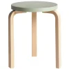 Artek Aalto stool 60, green - birch