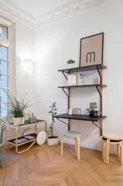 Artek Aalto stool 60, green - birch