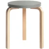 Artek Aalto stool 60, grey - birch