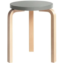 Artek Aalto stool 60, grey - birch