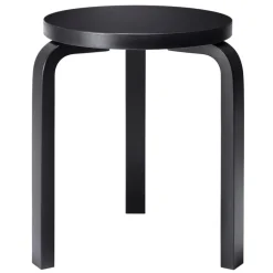 Artek Aalto stool 60, lacquered black