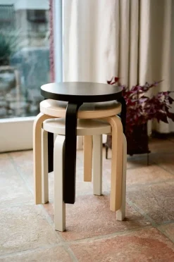 Artek Aalto stool 60, lacquered black