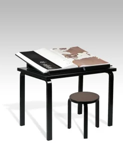 Artek Aalto stool 60, lacquered black