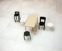 Artek Aalto stool 60, lacquered white