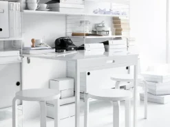 Artek Aalto stool 60, lacquered white