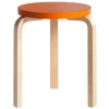 Artek Aalto stool 60, orange - birch