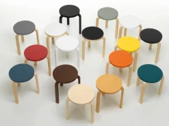 Artek Aalto stool 60, petrol - birch