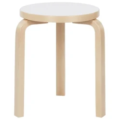 Artek Aalto stool 60, white laminate