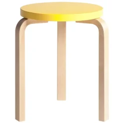 Artek Aalto stool 60, yellow - birch