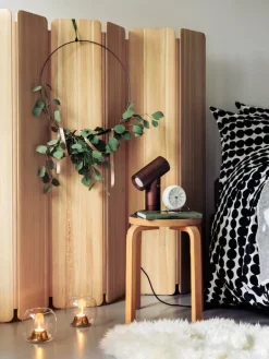 Artek Aalto stool E60, black linoleum - birch