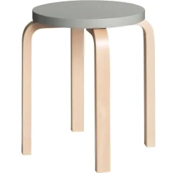 Artek Aalto stool E60, grey - birch
