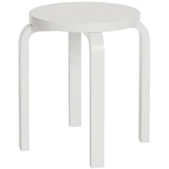 Artek Aalto stool E60, lacquered white