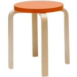 Artek Aalto stool E60, orange - birch