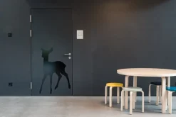 Artek Aalto stool E60, red - birch