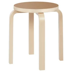 Artek Aalto stool E60, walnut linoleum - birch