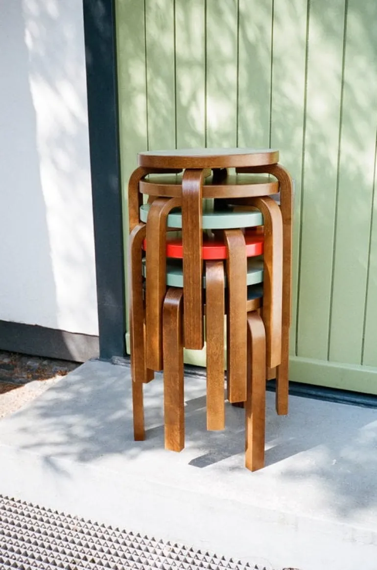 Artek Aalto stool E60, walnut
