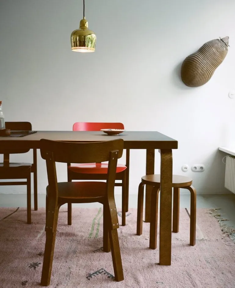 Artek Aalto stool E60, walnut