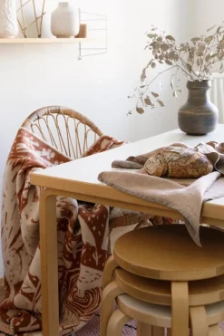 Artek Aalto stool E60, white laminate