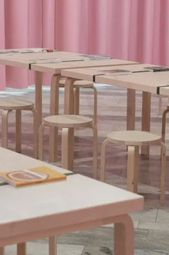 Artek Aalto stool E60, wild birch