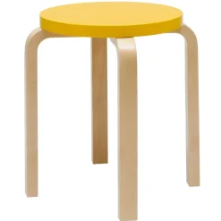 Artek Aalto stool E60, yellow - birch