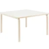 Artek Aalto table 84, 120 x 120 cm, birch - white laminate
