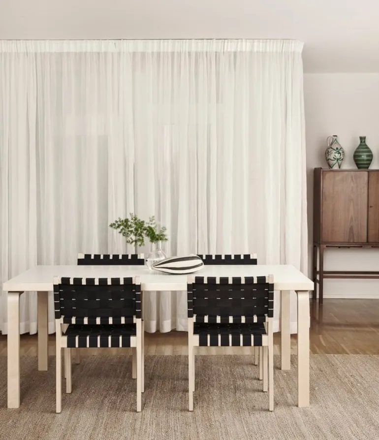 Artek Aalto table 83, birch - white laminate