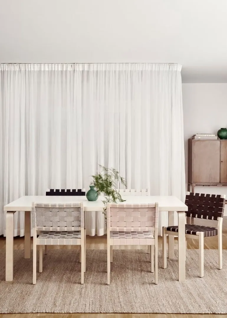 Artek Aalto table 83, birch - white laminate