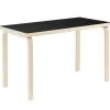 Artek Aalto table 80A, birch - black linoleum